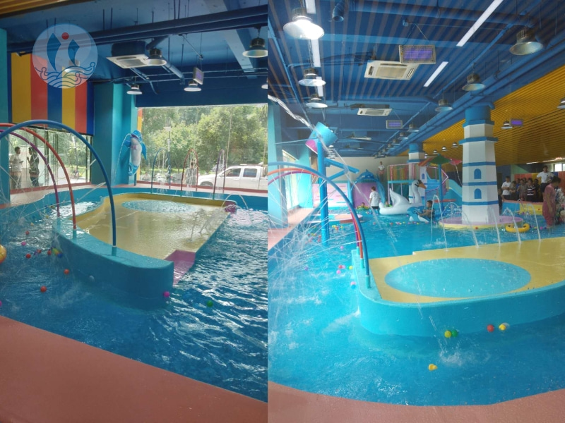 雙槳兒童水上樂園施工案例之鳳臺(tái)海豚灣店